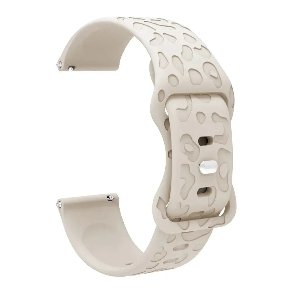 18mm 20mm 22mm Engraved Leopard Silicone Strap for Samsung Galaxy Watch, Huawei GT, Amazfit GTR STRAPS