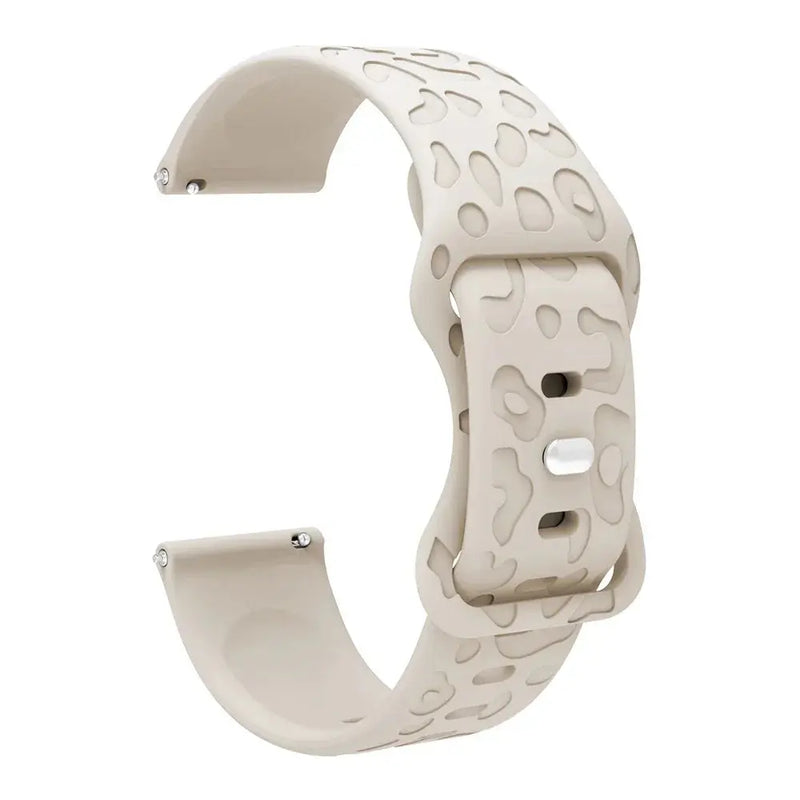 18mm 20mm 22mm Engraved Leopard Silicone Strap for Samsung Galaxy Watch, Huawei GT, Amazfit GTR STRAPS