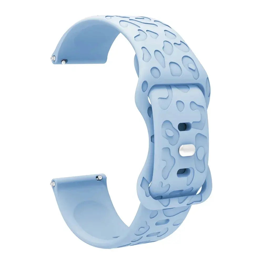 18mm 20mm 22mm Engraved Leopard Silicone Strap for Samsung Galaxy Watch, Huawei GT, Amazfit GTR STRAPS