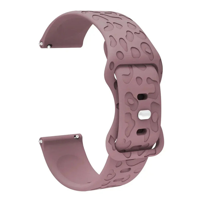 18mm 20mm 22mm Engraved Leopard Silicone Strap for Samsung Galaxy Watch, Huawei GT, Amazfit GTR STRAPS