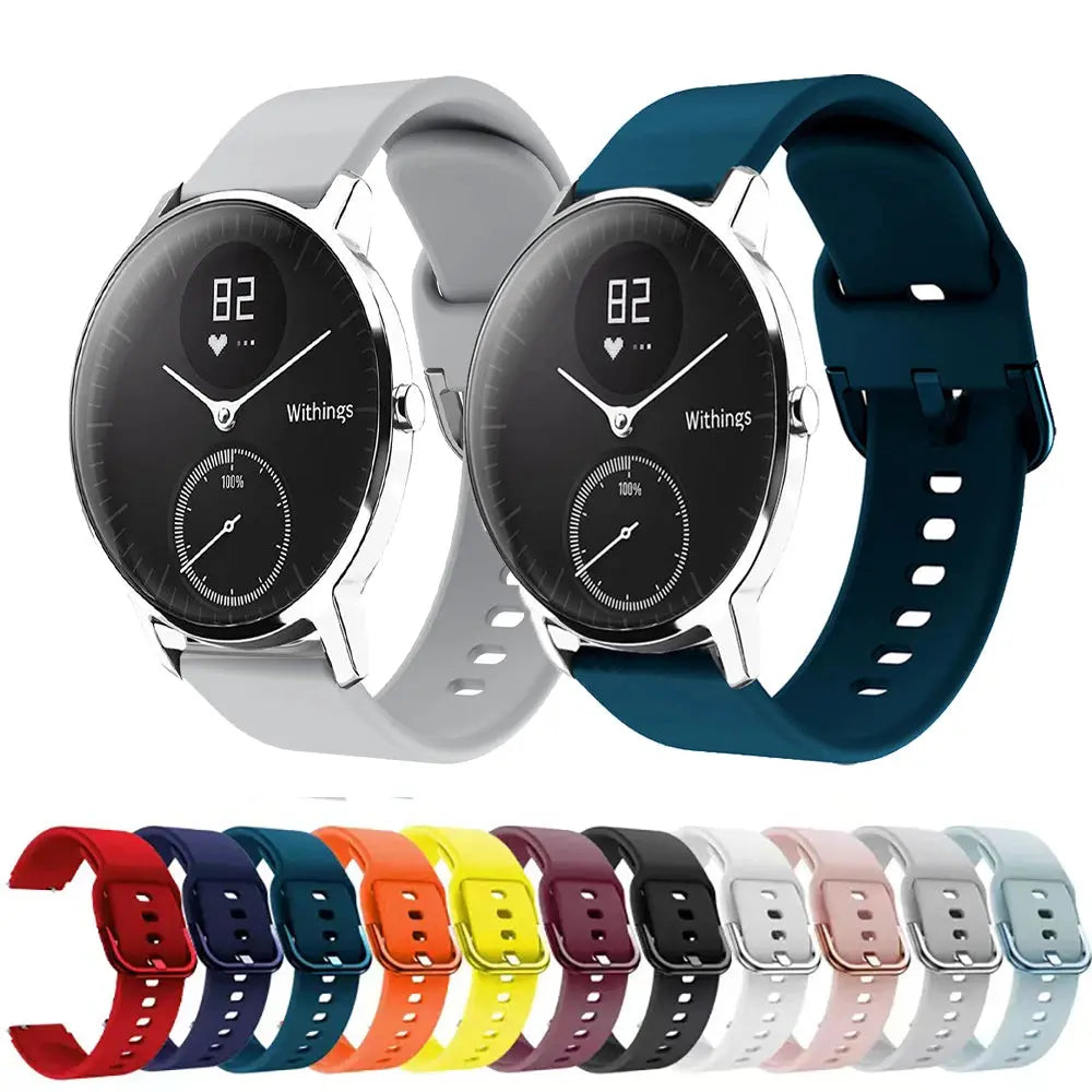 18mm/20mm Silicone Replacement Strap for Nokia Withings STEEL HR (36MM & 40MM) - STRAPS