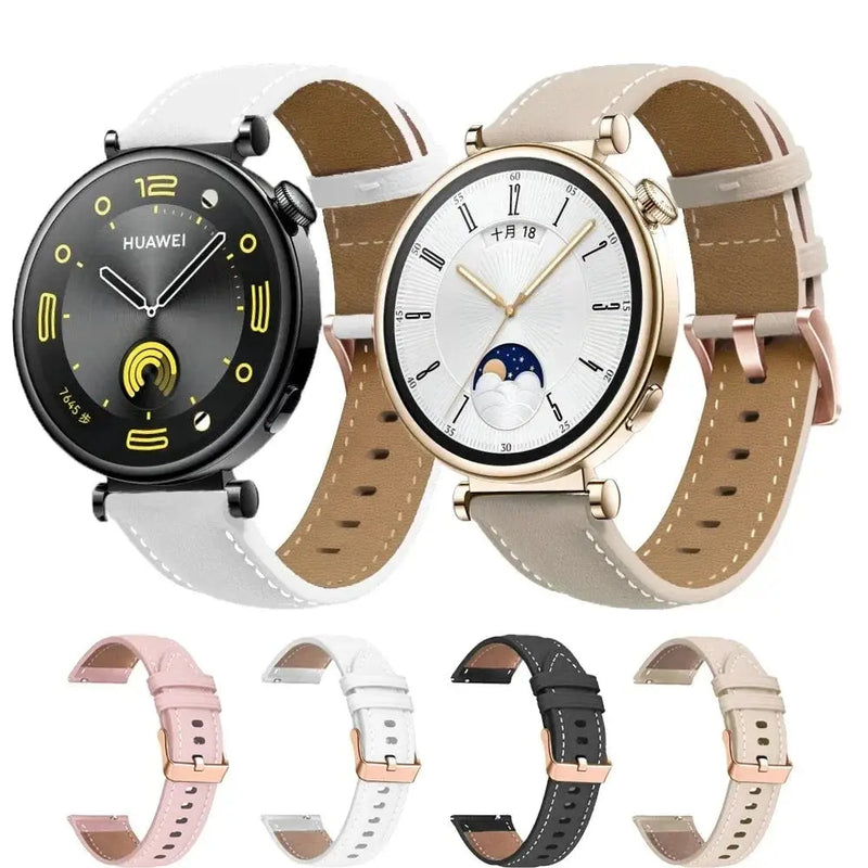 18mm Leather Strap for Huawei Watch GT 4 41mm: Classic and Elegant STRAPS