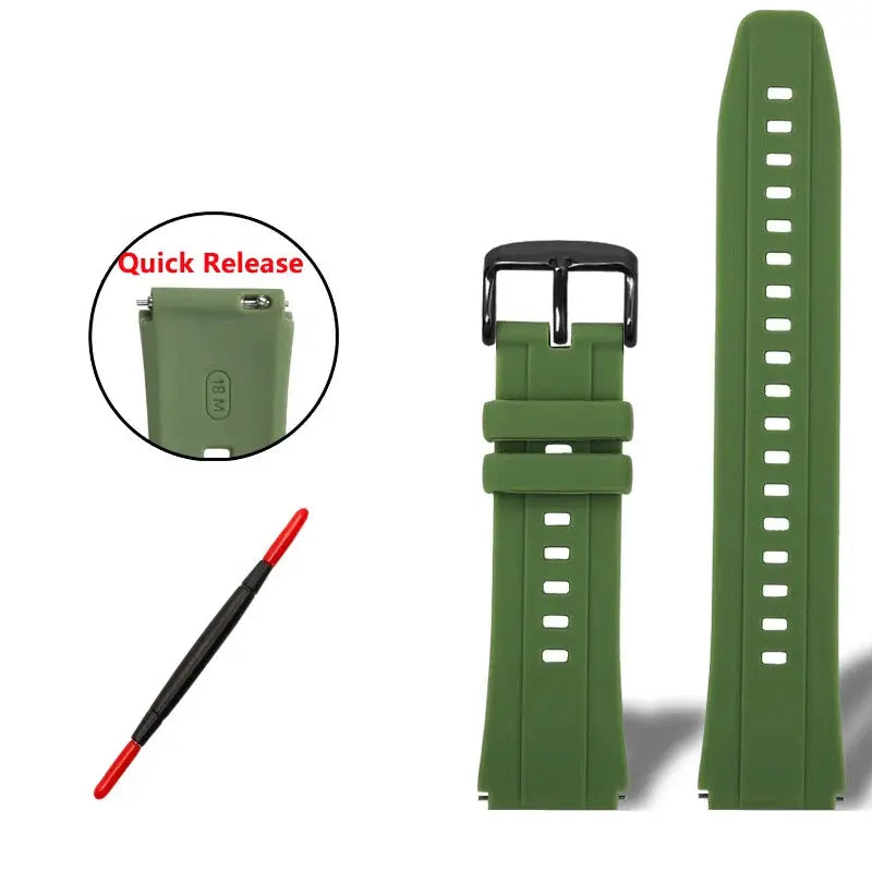 18mm Quick Release Silicone Strap for Casio AE-1200WH/1300 A158W A159/A169W SGW400 AQ-150W STRAPS