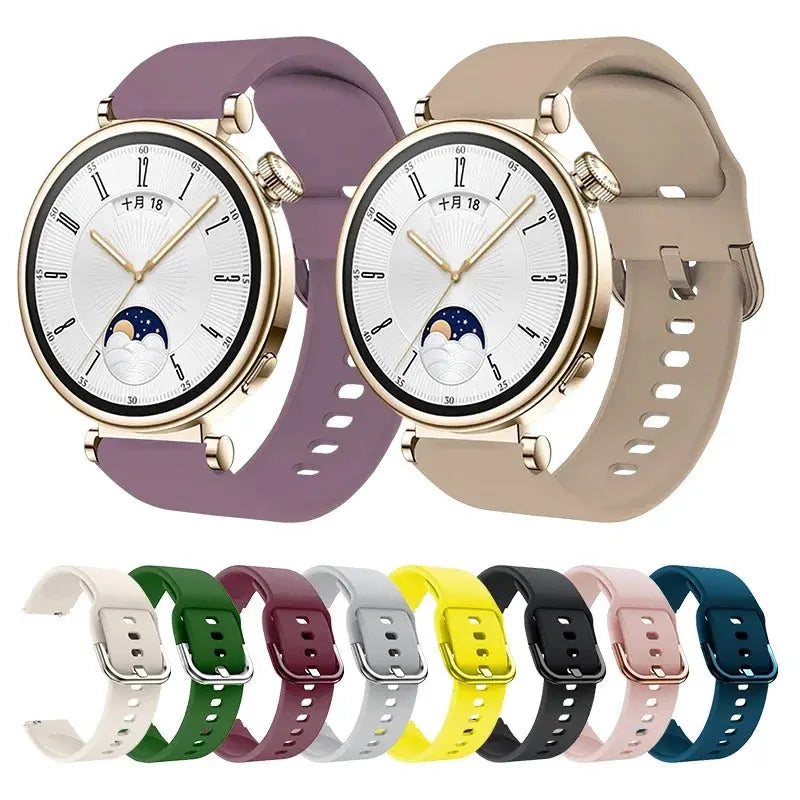 18mm Silicone Band with Colorful Buckle for Huawei Watch GT4 41mm - STRAPS