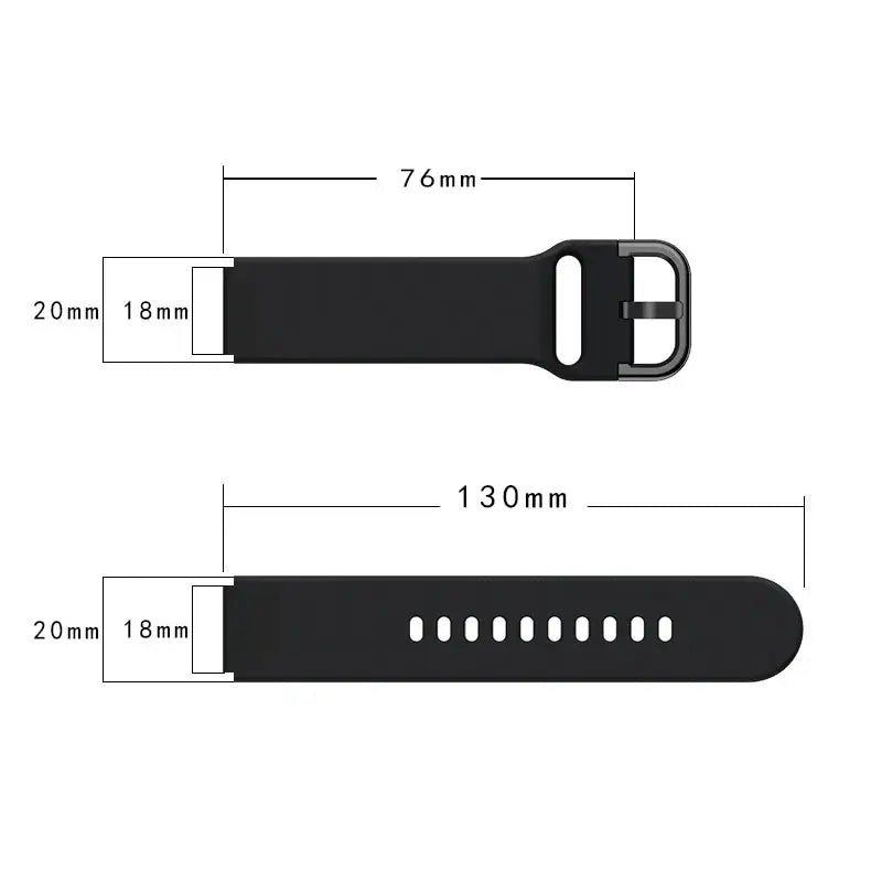18mm Silicone Band with Colorful Buckle for Huawei Watch GT4 41mm - STRAPS