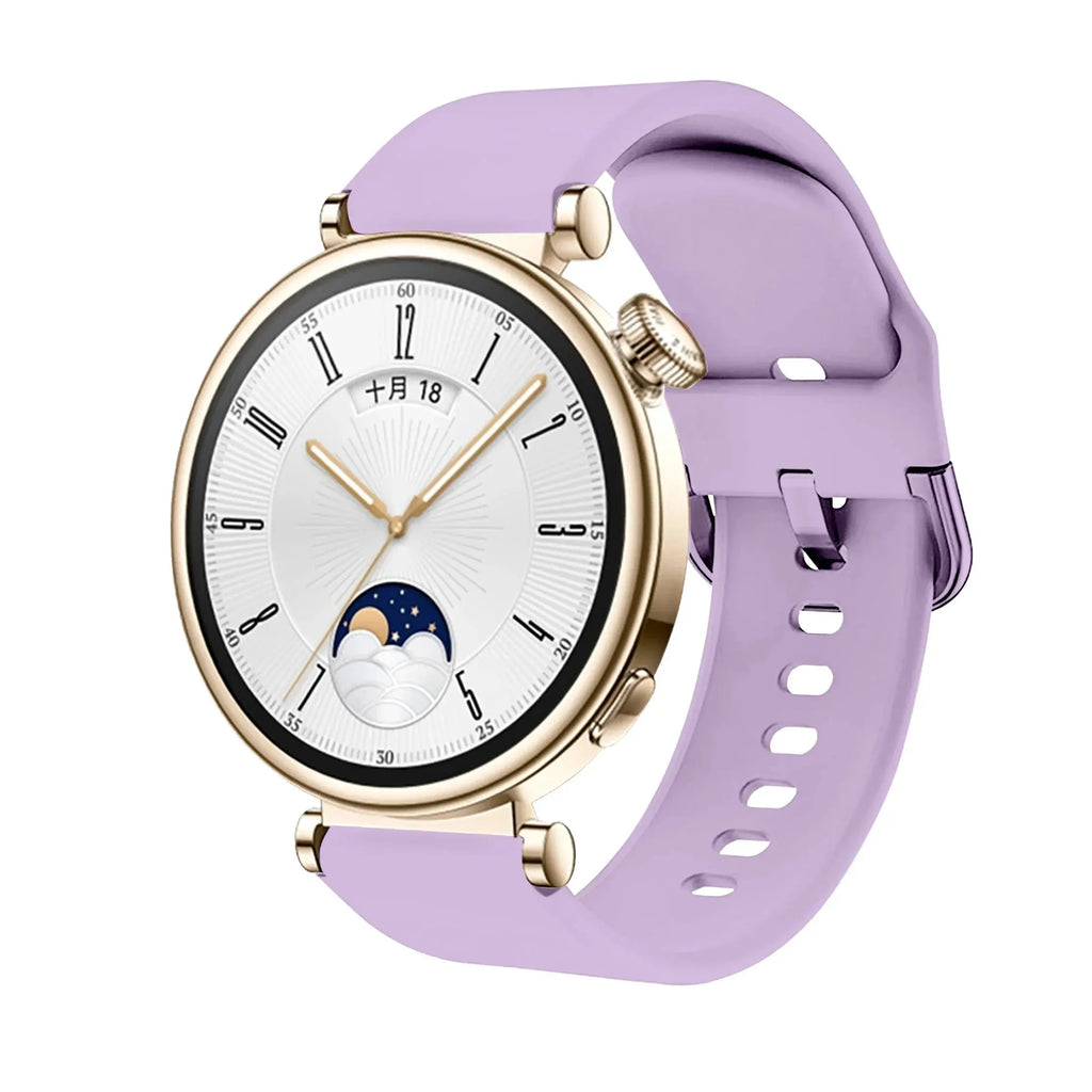 18mm Silicone Band with Colorful Buckle for Huawei Watch GT4 41mm - STRAPS
