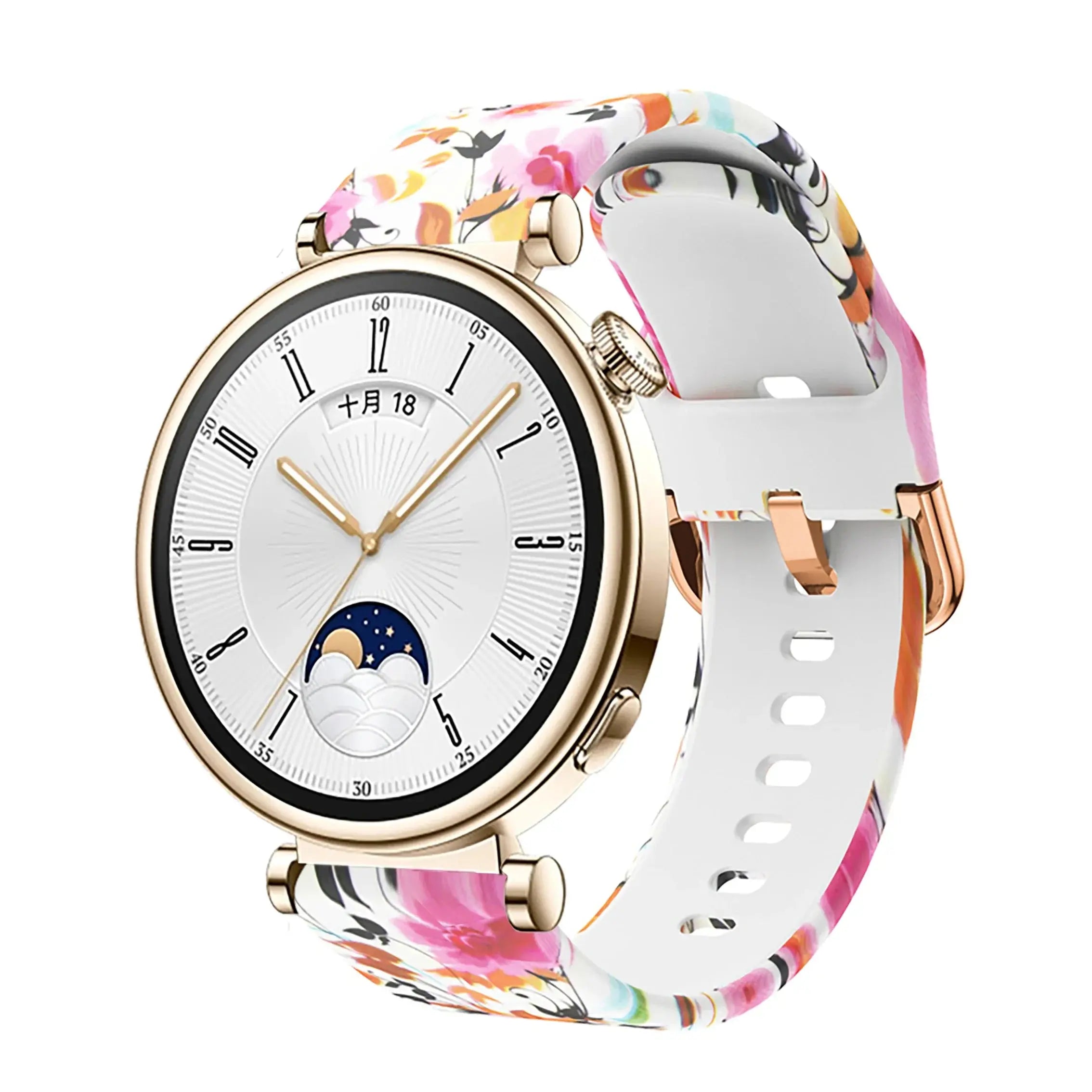 18mm Silicone Band with Colorful Buckle for Huawei Watch GT4 41mm - STRAPS