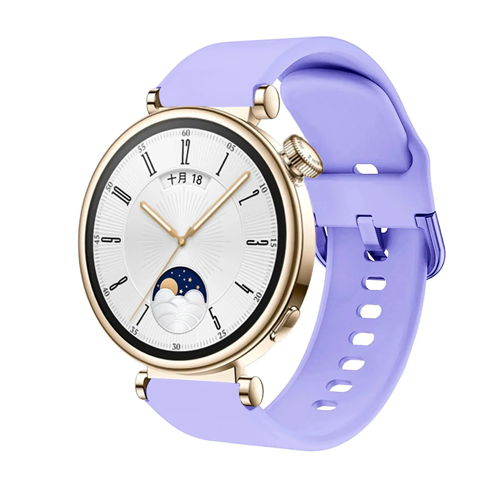 18mm Silicone Band with Colorful Buckle for Huawei Watch GT4 41mm - STRAPS