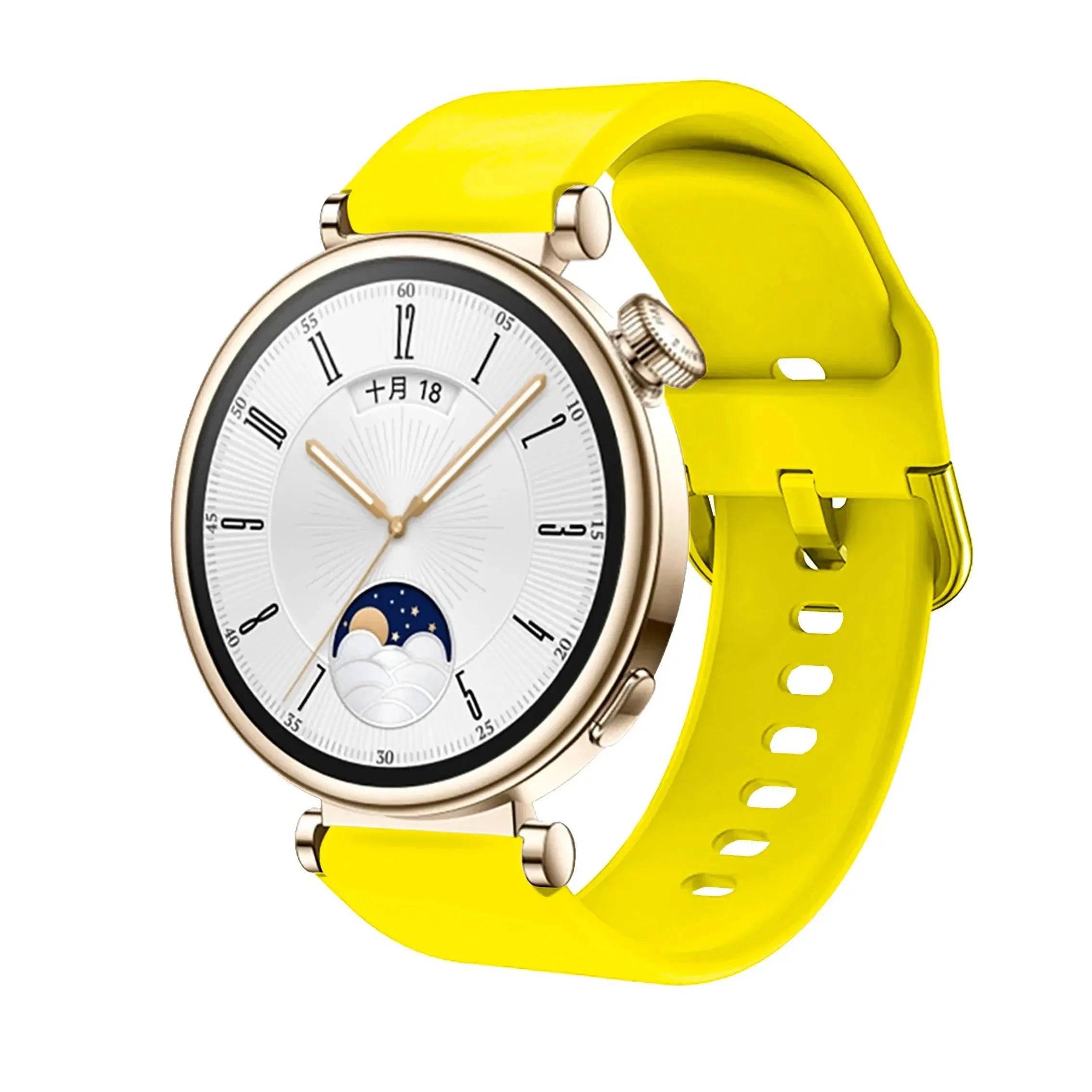 18mm Silicone Band with Colorful Buckle for Huawei Watch GT4 41mm - STRAPS