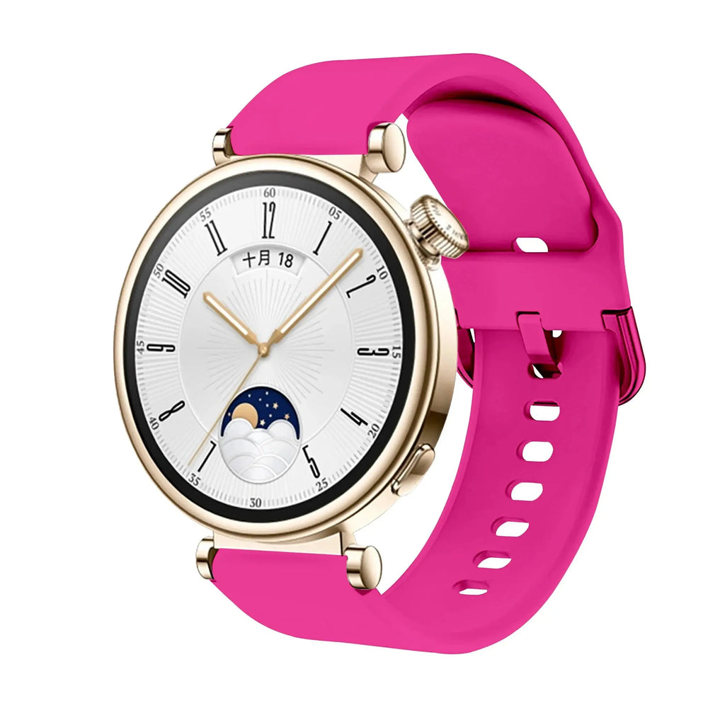18mm Silicone Band with Colorful Buckle for Huawei Watch GT4 41mm - STRAPS