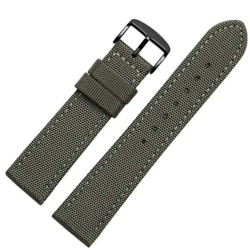 19mm Vintage Nylon & Leather Watch Strap for Casio FT-500WC/AW-80V/W-89H - STRAPS