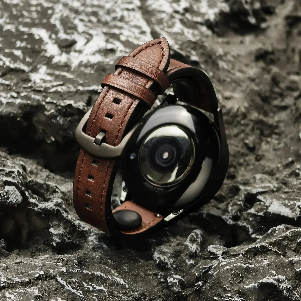 20/22mm Leather Strap for Samsung Galaxy Watch/Redmi Watch - Vintage Bracelet - STRAPS