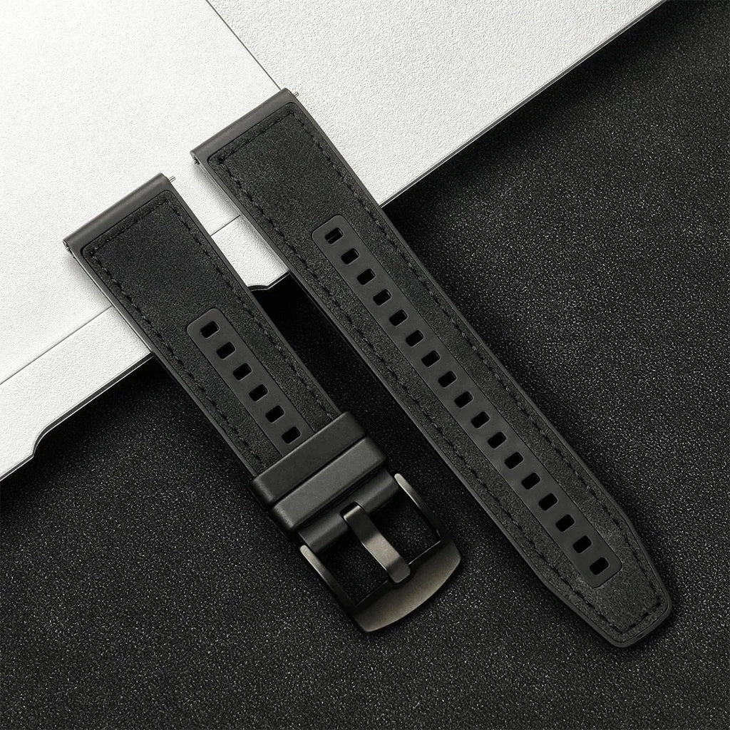 20/22mm Leather Strap for Samsung Galaxy Watch/Redmi Watch - Vintage Bracelet - STRAPS