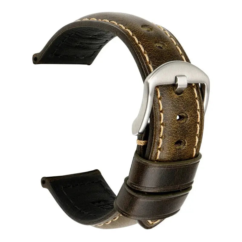20mm 22mm 24mm Vintage Cow Leather Watch Strap for Panerai & Fossil – Genuine Leather Watchband STRAPS