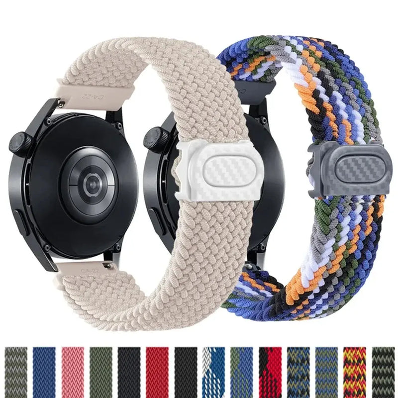 20mm/22mm Braided Nylon Loop Strap for Samsung Galaxy, Huawei GT: Selection One STRAPS