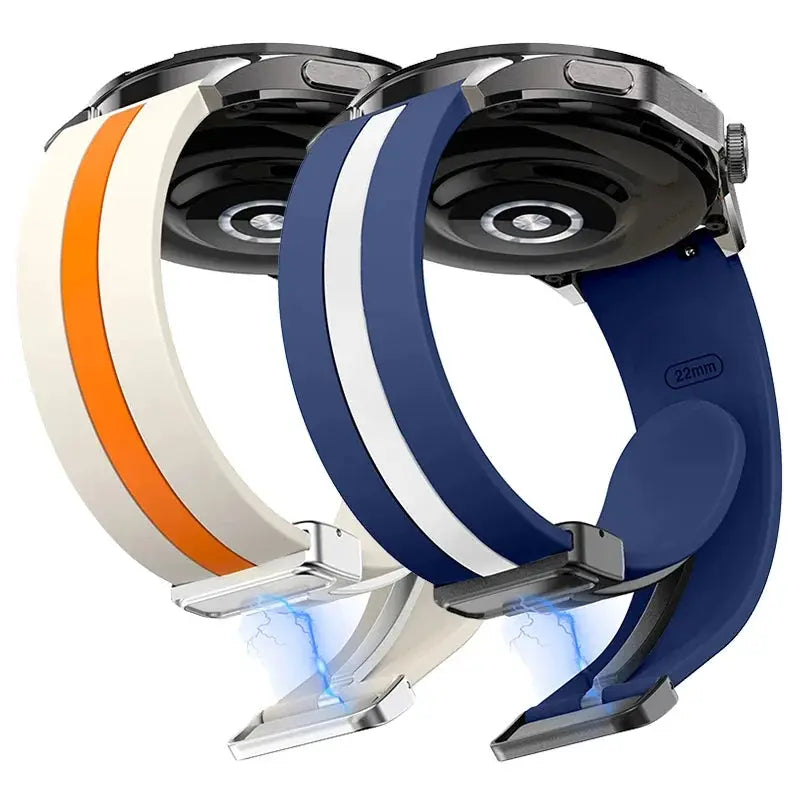 20mm 22mm Magnetic Buckle Strap for Samsung Galaxy Watch 6/5/4 Huawei GT4/3/2 Pro Garmin Vivoactive4 - STRAPS