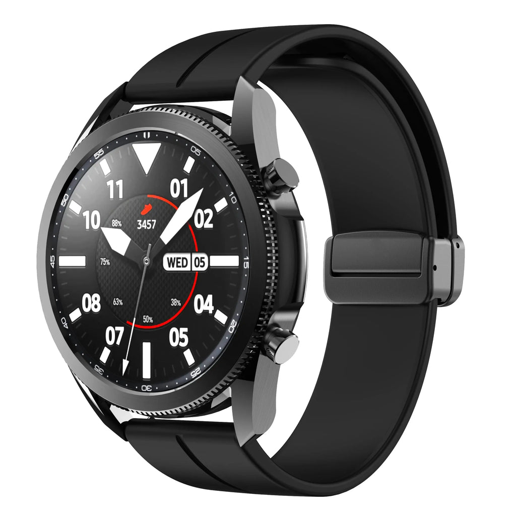 20mm 22mm Magnetic Buckle Strap for Samsung Galaxy Watch 6/5/4 Huawei GT4/3/2 Pro Garmin Vivoactive4 - STRAPS