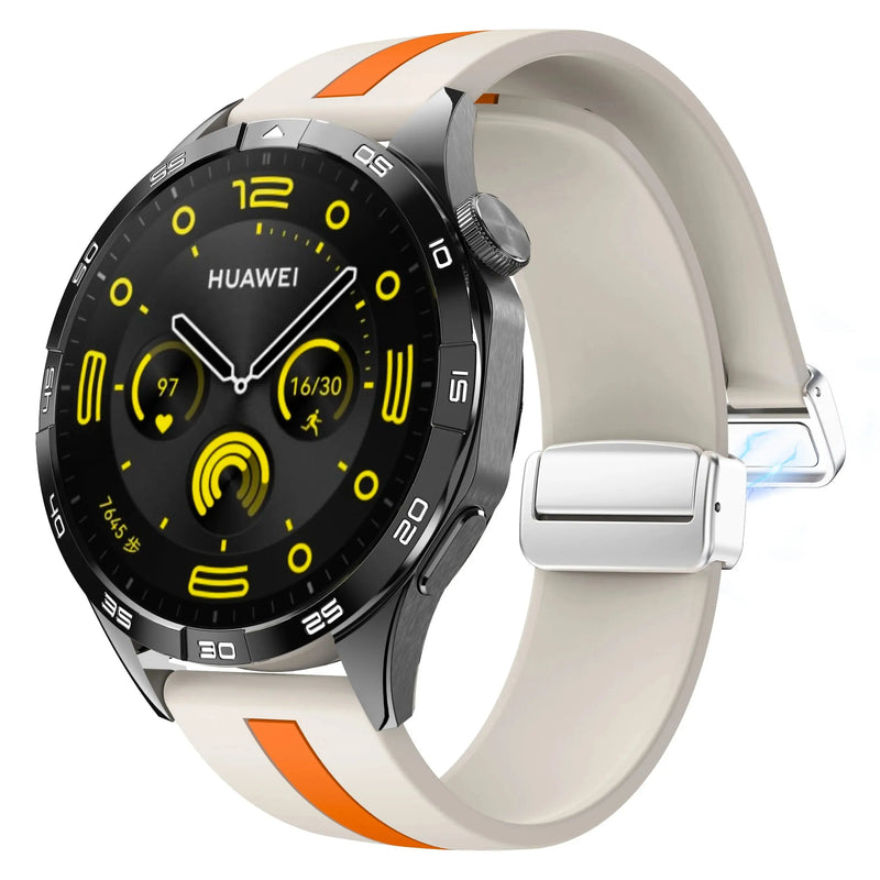 20mm 22mm Magnetic Buckle Strap for Samsung Galaxy Watch 6/5/4 Huawei GT4/3/2 Pro Garmin Vivoactive4 - STRAPS