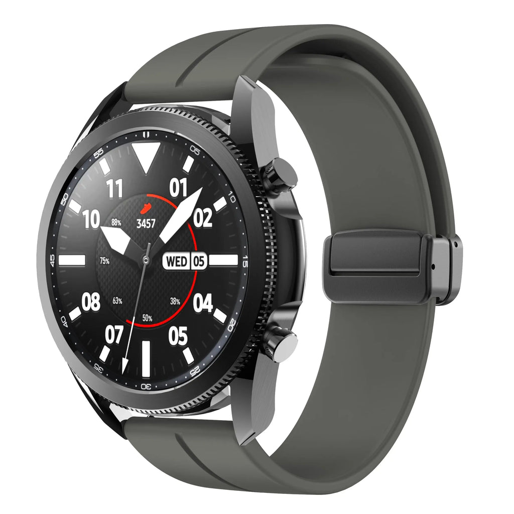20mm 22mm Magnetic Buckle Strap for Samsung Galaxy Watch 6/5/4 Huawei GT4/3/2 Pro Garmin Vivoactive4 - STRAPS