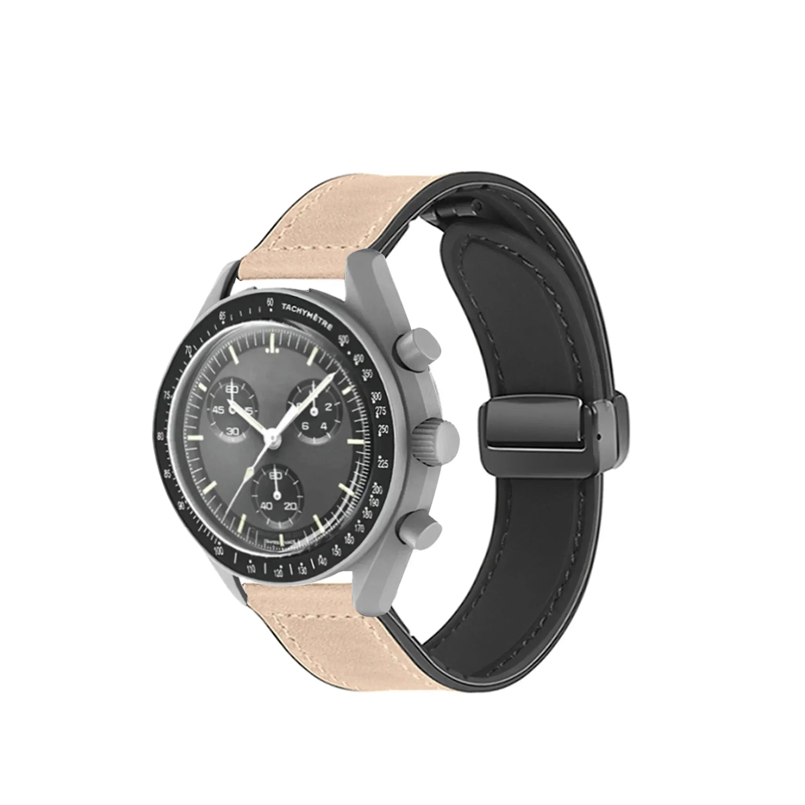 20mm Silicone Leather Watch Strap for Omega x Swatch MoonSwatch Saturn Series - Quick Release - STRAPS