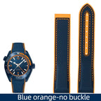 20mm, 21mm, 22mm Nylon Rubber strap for Omega Seamaster Planet Ocean – Deployant/Deployment Clasp - STRAPS