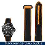 20mm, 21mm, 22mm Nylon Rubber strap for Omega Seamaster Planet Ocean – Deployant/Deployment Clasp - STRAPS