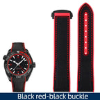 20mm, 21mm, 22mm Nylon Rubber strap for Omega Seamaster Planet Ocean – Deployant/Deployment Clasp - STRAPS