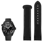 20mm, 21mm, 22mm Nylon Rubber strap for Omega Seamaster Planet Ocean – Deployant/Deployment Clasp - STRAPS