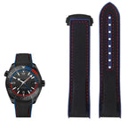 20mm, 21mm, 22mm Nylon Rubber strap for Omega Seamaster Planet Ocean – Deployant/Deployment Clasp - STRAPS