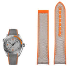 20mm, 21mm, 22mm Nylon Rubber strap for Omega Seamaster Planet Ocean – Deployant/Deployment Clasp - STRAPS