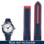 20mm, 21mm, 22mm Nylon Rubber strap for Omega Seamaster Planet Ocean – Deployant/Deployment Clasp - STRAPS