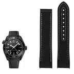 20mm, 21mm, 22mm Nylon Rubber strap for Omega Seamaster Planet Ocean – Deployant/Deployment Clasp - STRAPS