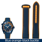20mm, 21mm, 22mm Nylon Rubber strap for Omega Seamaster Planet Ocean – Deployant/Deployment Clasp - STRAPS
