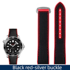 20mm, 21mm, 22mm Nylon Rubber strap for Omega Seamaster Planet Ocean – Deployant/Deployment Clasp - STRAPS