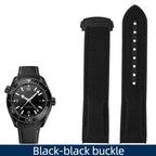 20mm, 21mm, 22mm Nylon Rubber strap for Omega Seamaster Planet Ocean – Deployant/Deployment Clasp - STRAPS