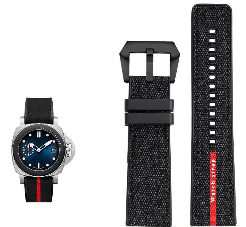 22/24/26mm Rubber Strap for Panerai Submersible/Luminor - Waterproof Bracelet - STRAPS