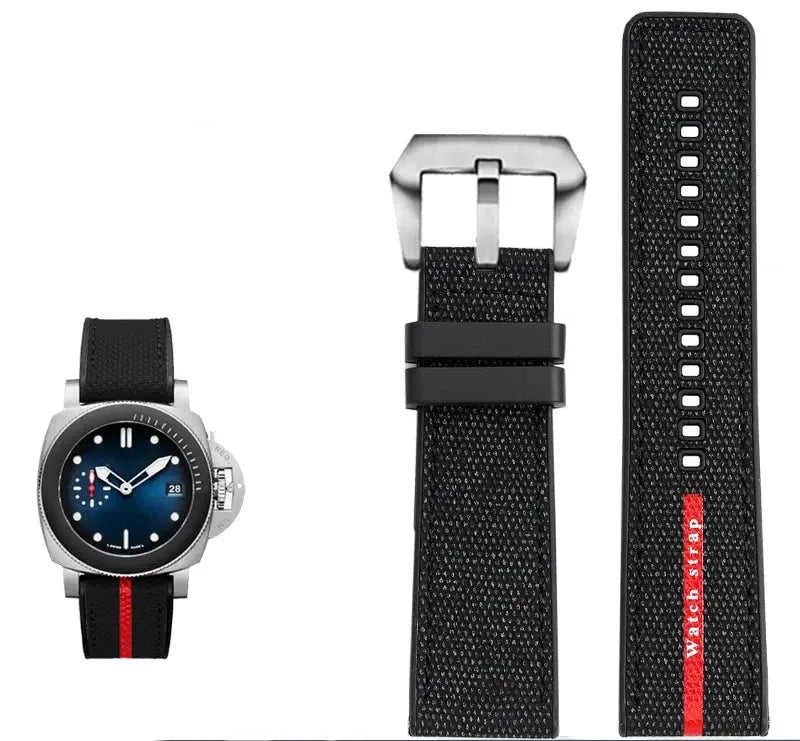 22/24/26mm Rubber Strap for Panerai Submersible/Luminor - Waterproof Bracelet - STRAPS
