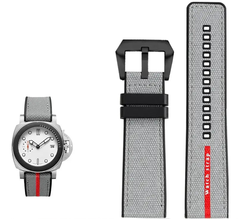 22/24/26mm Rubber Strap for Panerai Submersible/Luminor - Waterproof Bracelet - STRAPS