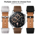 22mm 20mm Leather Strap for HUAWEI: HUAWEI WATCH GT 4 46mm, WATCH 4 Pro, GT 3, GT 2 Pro 42mm - STRAPS