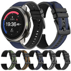 22mm Leather Silicone Strap for SUUNTO Ocean, Race S, Vertical, 9 Peak Pro, 5 Peak Replacement Band - STRAPS
