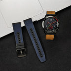 22mm Leather Silicone Strap for SUUNTO Ocean, Race S, Vertical, 9 Peak Pro, 5 Peak Replacement Band - STRAPS