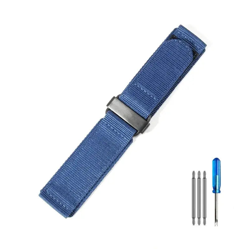 22mm Nylon Hook & Loop Outdoor Watch Strap – Durable Band for Panerai, Seiko, Mido, Citizen - STRAPS