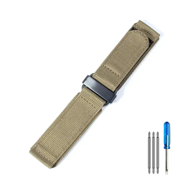 22mm Nylon Hook & Loop Outdoor Watch Strap – Durable Band for Panerai, Seiko, Mido, Citizen - STRAPS