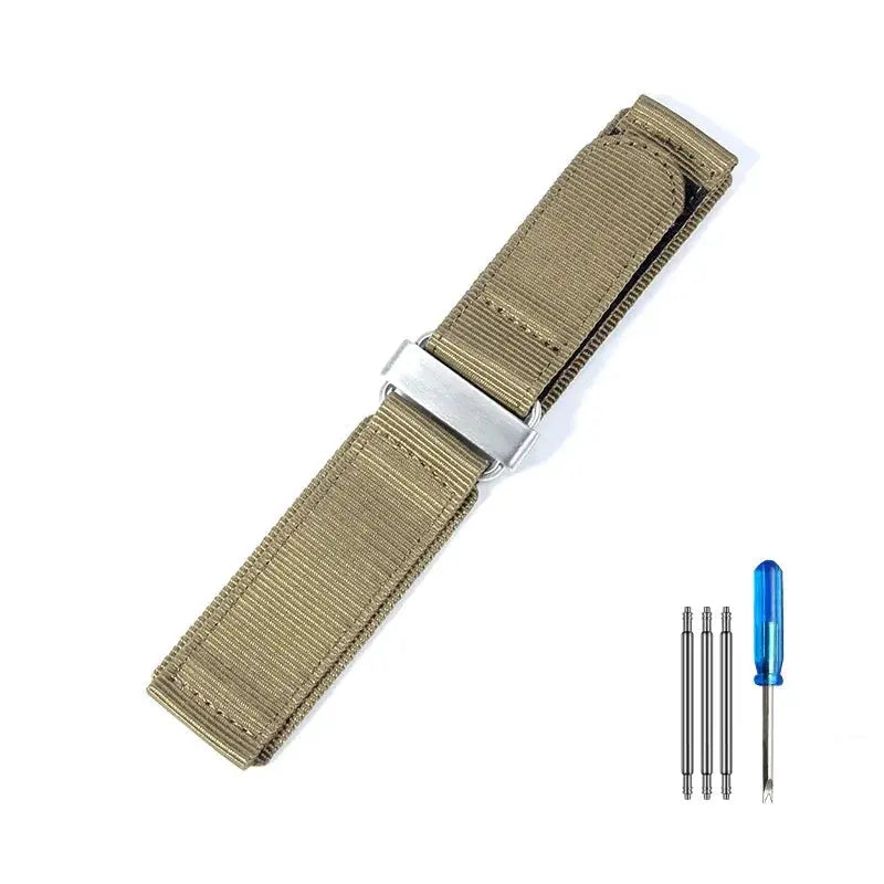 22mm Nylon Hook & Loop Outdoor Watch Strap – Durable Band for Panerai, Seiko, Mido, Citizen - STRAPS