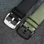 22mm Nylon & Leather Watchband – Durable Canvas Strap for Mido, Citizen & Ocean Star Watches - STRAPS