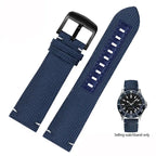 22mm Nylon & Leather Watchband – Durable Canvas Strap for Mido, Citizen & Ocean Star Watches - STRAPS