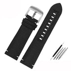 22mm Nylon & Leather Watchband – Durable Canvas Strap for Mido, Citizen & Ocean Star Watches - STRAPS