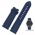22mm Nylon & Leather Watchband – Durable Canvas Strap for Mido, Citizen & Ocean Star Watches - STRAPS