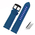 22mm Nylon & Leather Watchband – Durable Canvas Strap for Mido, Citizen & Ocean Star Watches - STRAPS