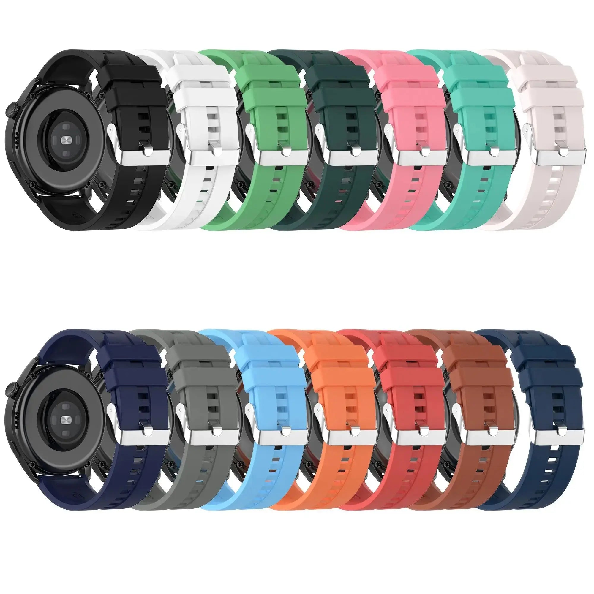 22mm Silicone WatchBand Strap for Huawei Watch GT 1 GT 2 46mm, Polar Grit X / Vantage M - Replacement Wristband - STRAPS